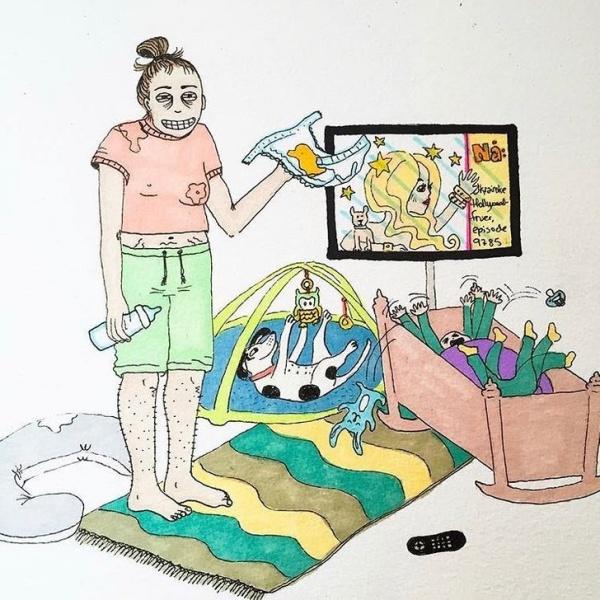 Những bức tranh vui cho thấy chăm con nhàn và sướng lắm!-13