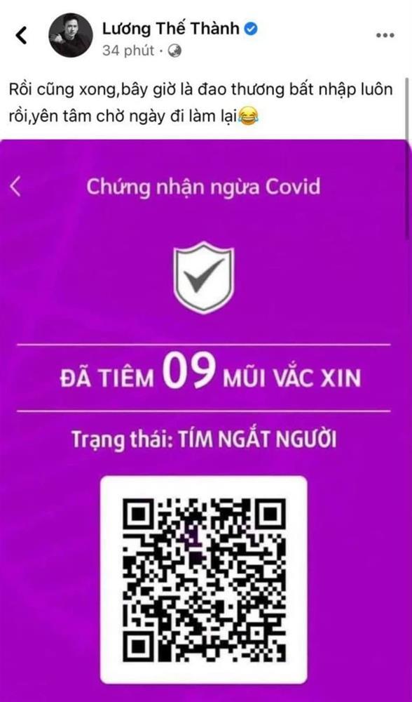 Lương Thế Thành khoe tiêm 9 mũi vaccine, phải nhanh đính chính-1