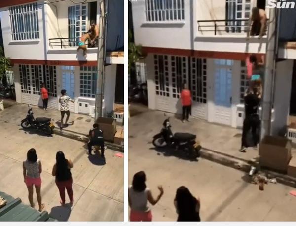 Bạn gái đập cửa đánh ghen, tiểu tam quăng người từ tầng 2 xuống-3
