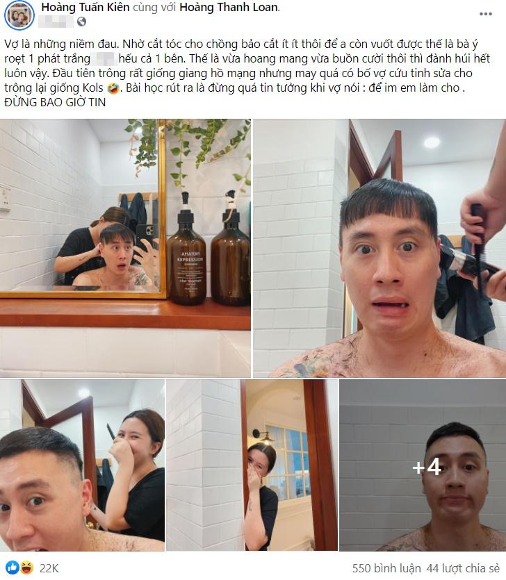 Tin tưởng vợ cắt tóc, anh chồng hot nhất MXH nhận kết đắng-1