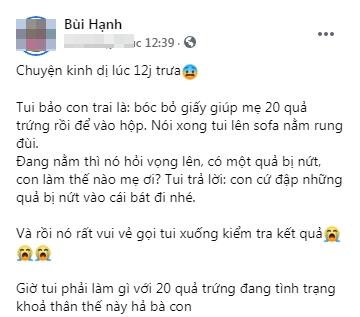Dặn con đập trứng vào bát, mẹ đứng hình nhìn chiến tích-1