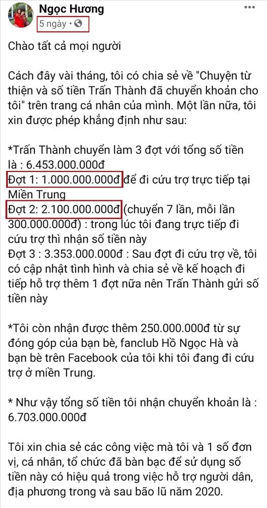 Bất thường trong số tiền từ thiện mẹ Hà Hồ nhận từ Trấn Thành-2