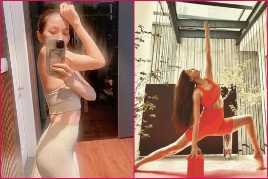 Hà Hồ - Lệ Quyên chọn đồ tập: Người đồ hiệu, người hàng chợ