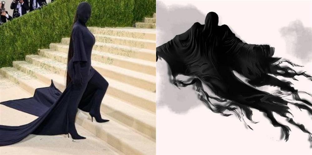 Bộ đồ bóng đêm Kim Kardashian y chang hung thủ truyện Conan-8