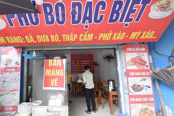 Hà Nội cho phép dịch vụ ăn, uống mang về tại một số vùng xanh-1