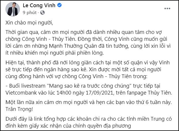 Nhiều chứng cứ Thủy Tiên vẫn nhận ủng hộ từ 2 tài khoản-1