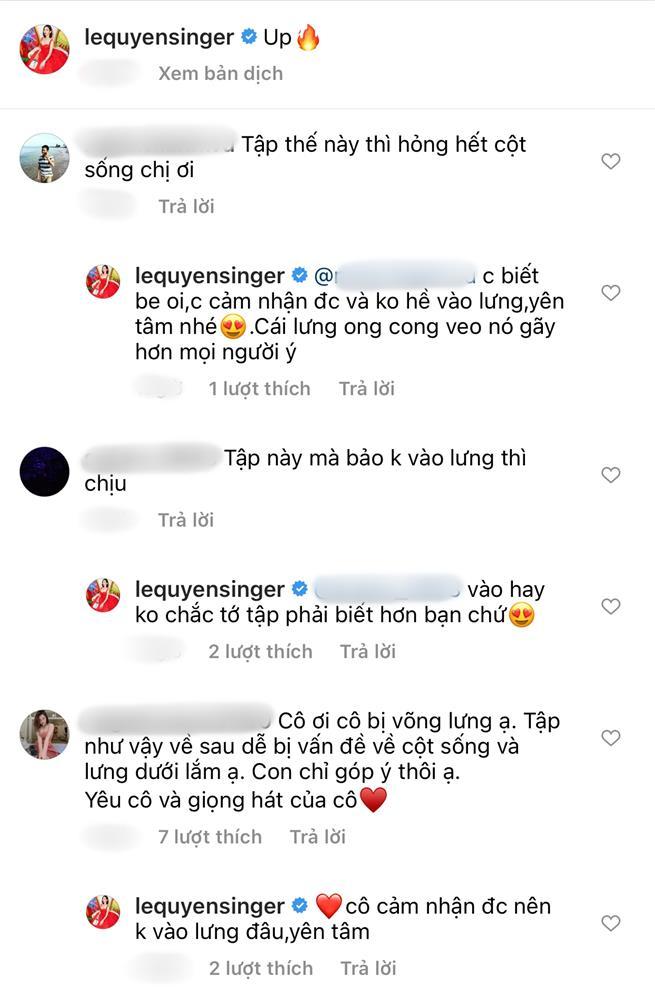 Lệ Quyên squat sai, dễ hỏng cột sống vẫn một mực cãi đúng-3