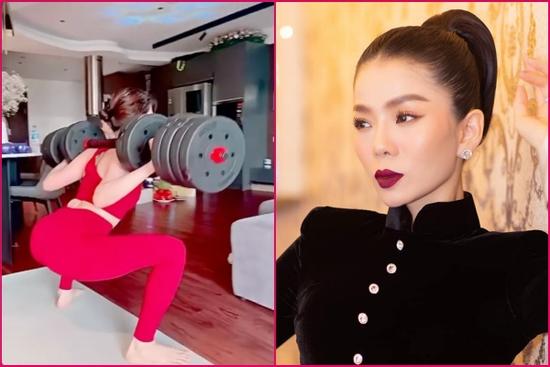 Lệ Quyên squat sai, dễ hỏng cột sống vẫn một mực cãi đúng