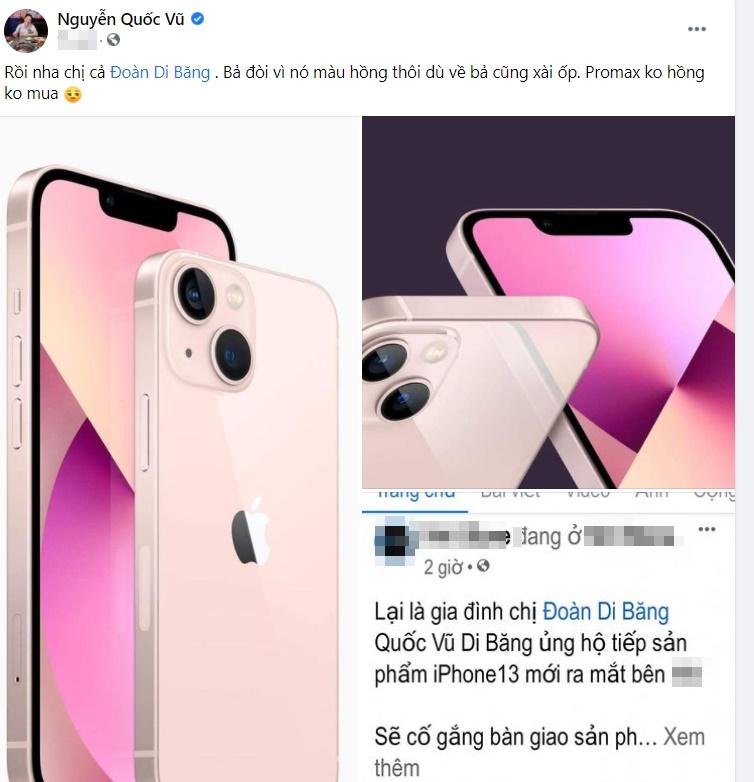 Đoàn Di Băng nói thích Iphone 13 chỉ vì cái màu, ông xã tậu luôn-2