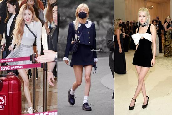 Rosé BLACKPINK nhiều lần để lộ đôi chân vòng kiềng 'cẳng gà'