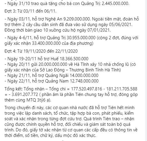 Thủy Tiên tung sao kê online, tuyên bố dừng kêu gọi từ thiện-5