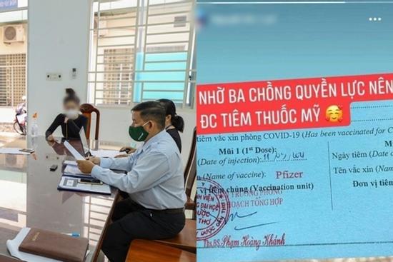 Cô gái bịa được tiêm vaccine Pfizer nhờ 'ba chồng quyền lực'