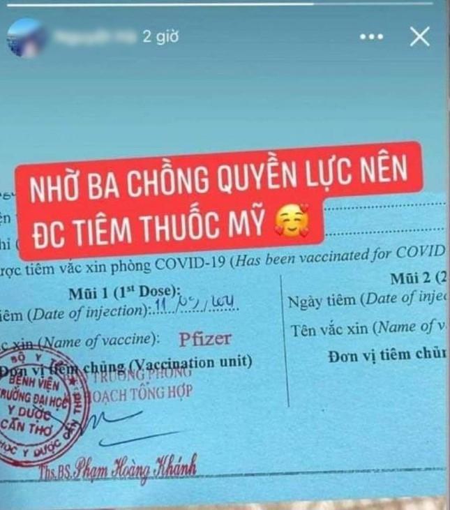 Cô gái bịa được tiêm vaccine Pfizer nhờ ba chồng quyền lực-1