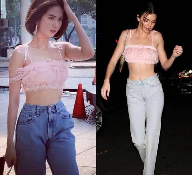 Thời trang đường phố đến thảm đỏ của Ngọc Trinh đều giống Kendall Jenner-10