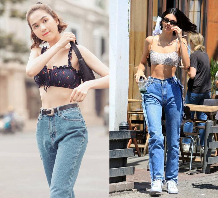 Thời trang đường phố đến thảm đỏ của Ngọc Trinh đều giống Kendall Jenner-6