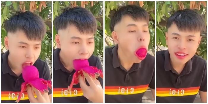 Ám ảnh chàng trai miệng XXL nốc quả thanh long chỉ nửa nốt nhạc-1