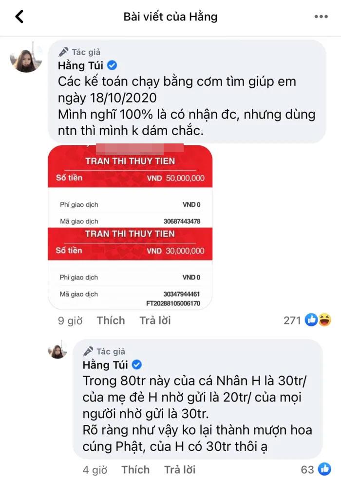 Chuyển gần 100 triệu, Hằng Túi phát ngôn sốc khi Thủy Tiên sao kê-3