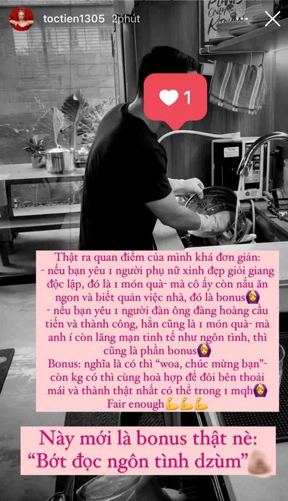 Tóc Tiên khoe ông xã trong mộng, làm tất việc nhà-2