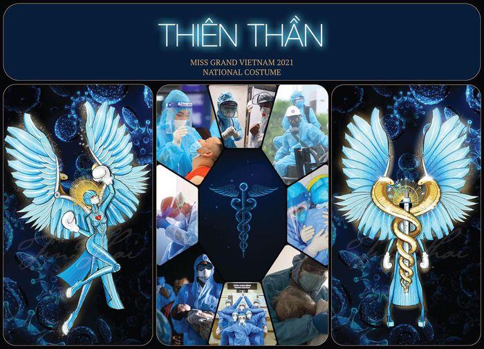 Hé lộ bản vẽ Quốc phục của Thùy Tiên dự thi Miss Grand 2021-3