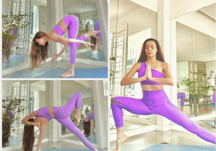 Trước và sau khi sinh cặp sinh đôi Leon - Lisa, Hồ Ngọc Hà đều kết thân cả bộ môn yoga để giữ dáng.