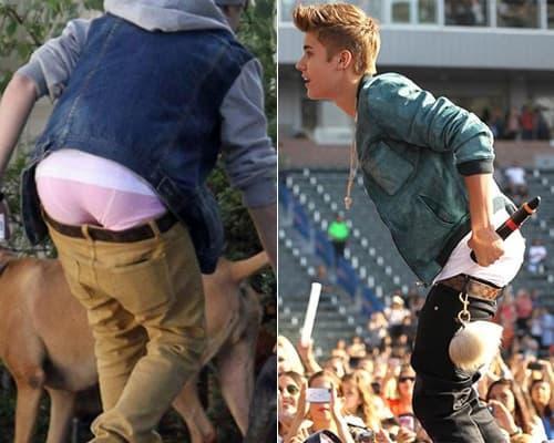 Justin Bieber vẫn mê quần tụt quá lố lộ cả nội y-4