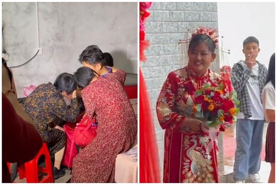 Tục đón rể, nhà trai ôm con khóc sướt mướt không nỡ rời xa