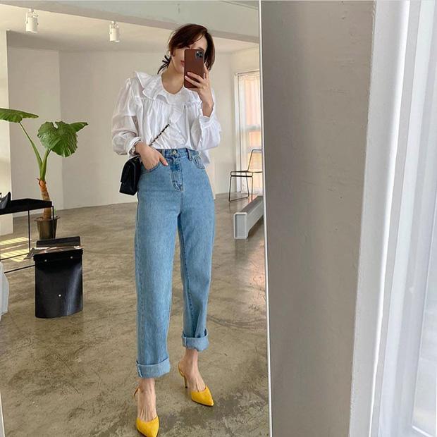 Công thức mix đồ với quần jeans giúp chị em tôn dáng-6