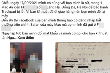 Nhân viên sửa Macbook ở Hà Nội bị tố ăn cắp thông tin nhạy cảm