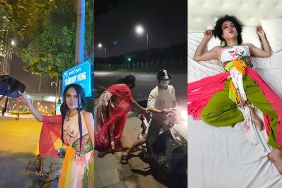 'Chị Hằng' Mèo Thoại đứng đường Trần Duy Hưng 'vẫy' khách