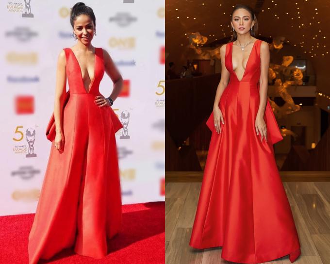 Thanh Hằng đụng hàng xuyên lục địa tại thảm đỏ Emmy 2021-10