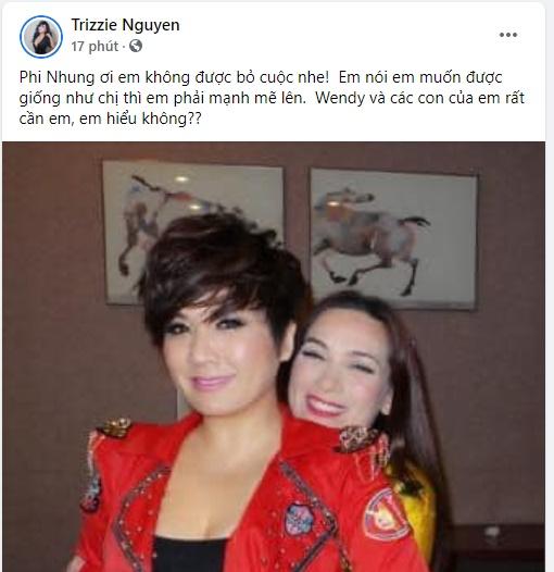 Vợ cũ Bằng Kiều giữa đêm viết: Phi Nhung cố lên, con cần em-1