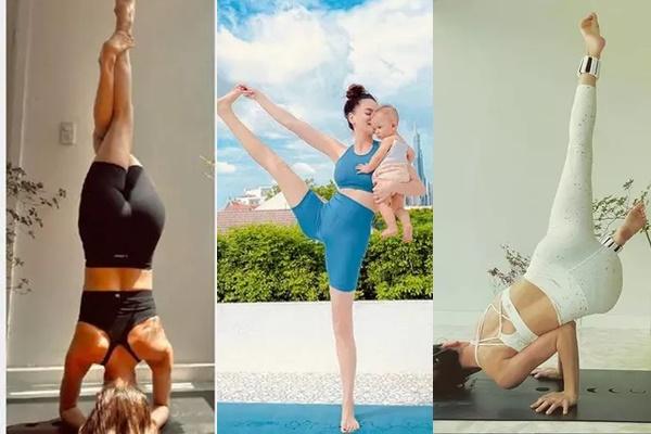 Mẹ Hà Hồ tập yoga, khoe body tuổi 64 bên 2 cháu Leon Subeo-13