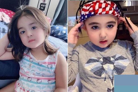 Ngoại hình đẹp như vẽ 2 nhóc tỳ con lai có mẹ Việt bố Iraq