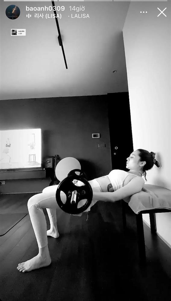 Bảo Anh nhập team nâng tạ bằng chỗ hiểm, nhìn toát mồ hôi!-2