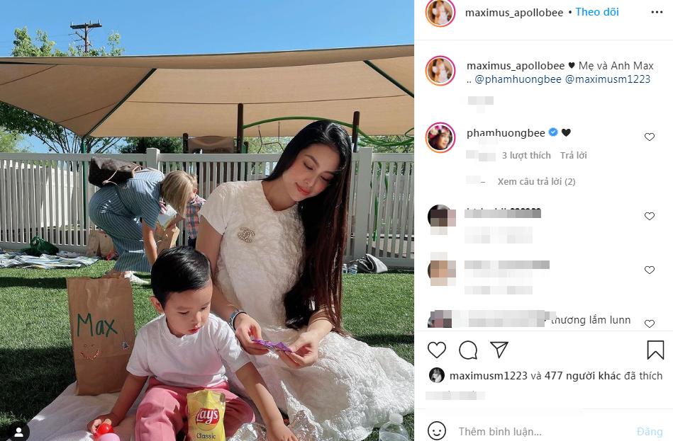 Khoe ảnh bên cậu cả, Phạm Hương gây chú ý nhờ báu vật mẹ 2 con-3