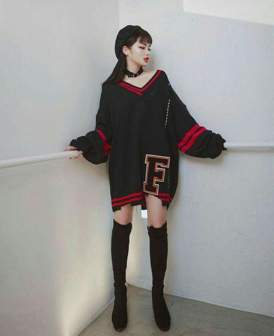 5 công thức mix đồ với boots cao quá gối giúp nàng sành điệu ngày thu-10