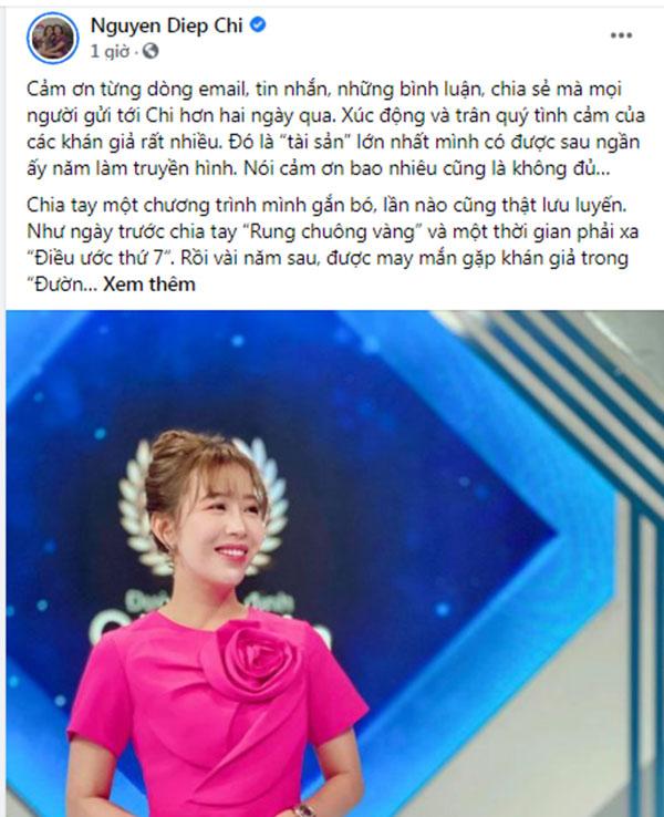 MC Diệp Chi chính thức lên tiếng nguyên nhân dừng dẫn Olympia-3