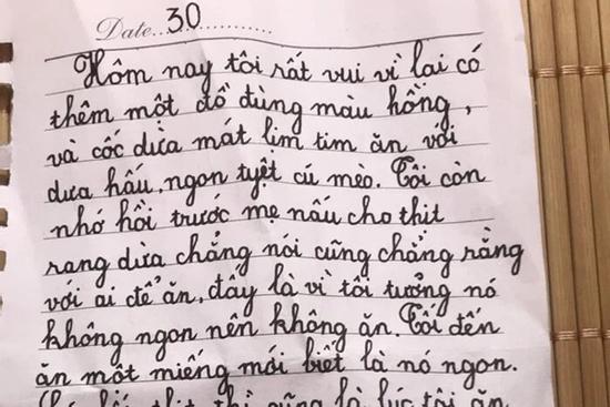 Bé gái lớp 2 viết nhật ký nói xấu cả thế giới, câu chốt gây cười