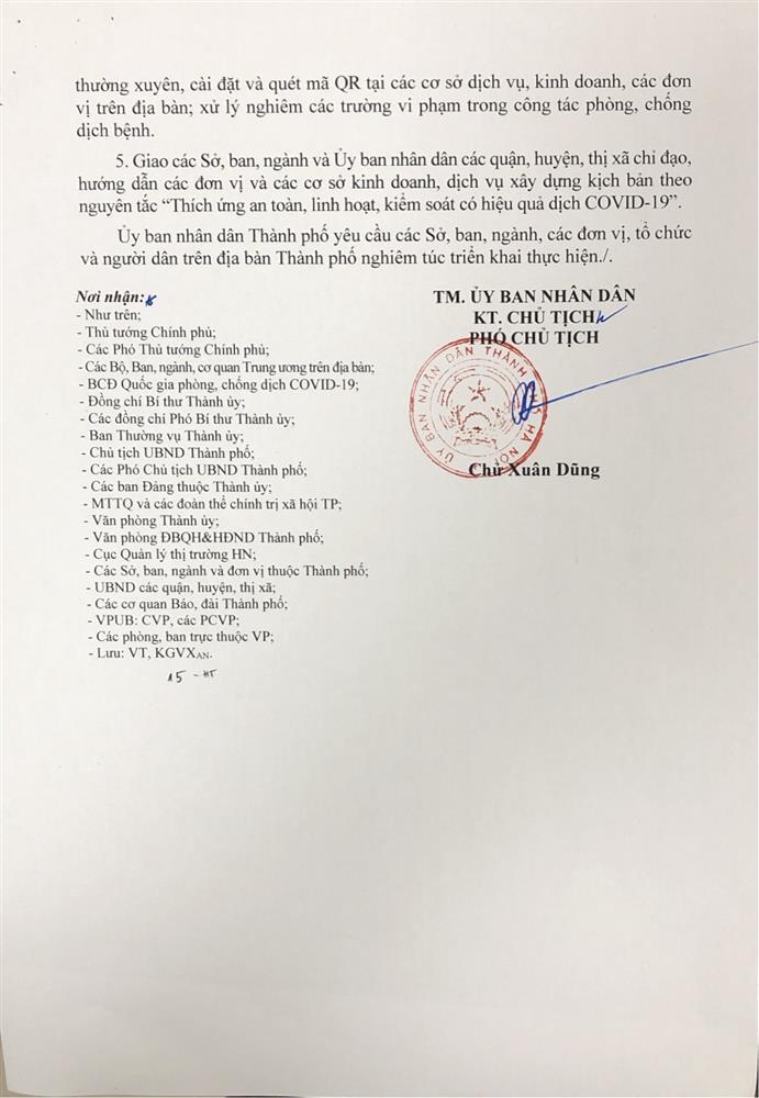 HỎA TỐC: Hà Nội cho phép người dân tập thể dục, mở cửa TTTM-2