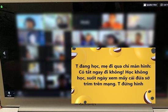 Con học online, mẹ nhìn màn hình quát 1 câu cô giáo 'co rúm'