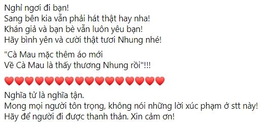 Trấn Thành bị phản ứng vì xưng bạn vĩnh biệt Phi Nhung-3