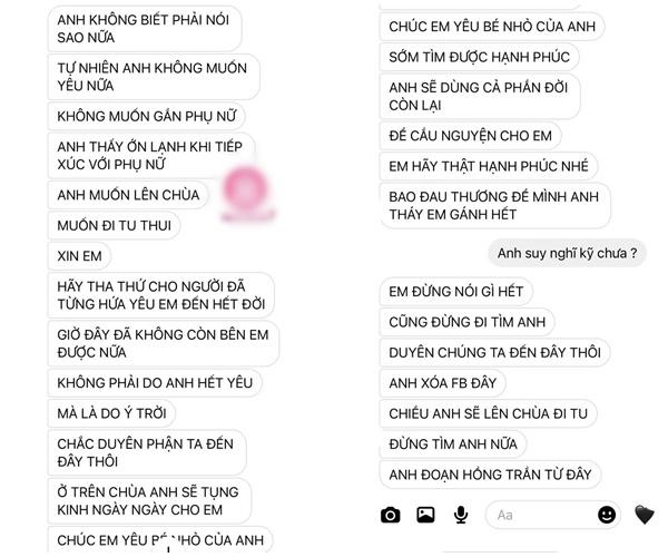 Đang yêu đương mặn nồng, bạn trai tự nhiên đòi chia tay.... đi tu-2