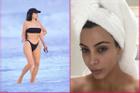 Kim 'siêu vòng 3' diện bikini khoe body phồn thực và mặt mộc quá đỉnh