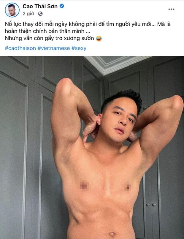 Cao Thái Sơn cởi trần lộ hình xăm người yêu cũ ở điểm nhạy cảm-1