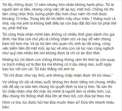 Ly hôn chồng, tôi điên tiết khi biết lý do con trai chịu ở với mình-1