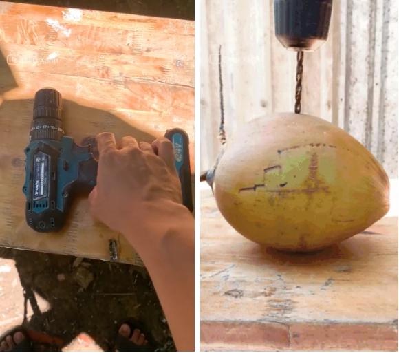 Chàng trai bày mẹo lấy nước dừa, bị dân mạng phản đối dữ dội-1