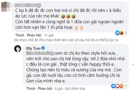 Phản đối đàn ông ép vợ sinh con trai, Elly Trần bị phản ứng