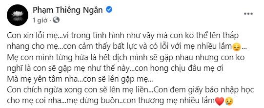Con nuôi Phi Nhung xin lỗi vì không thể thắp nhang cho mẹ-2