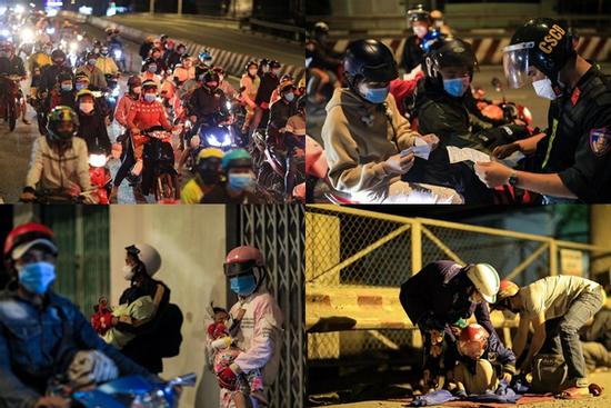 Hàng nghìn người miền Tây chạy xe máy xuyên đêm về quê