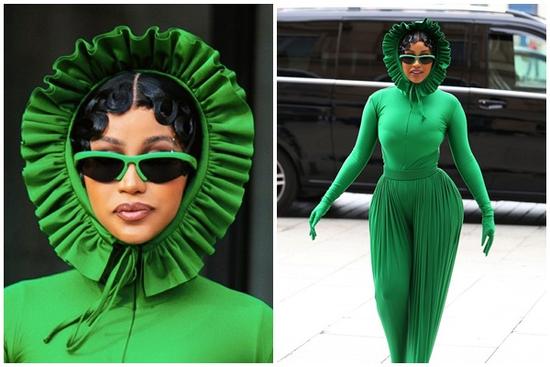 Cardi B vừa sinh con 1 tháng mà eo siêu nhỏ, vòng 3 khủng 'hết hồn'